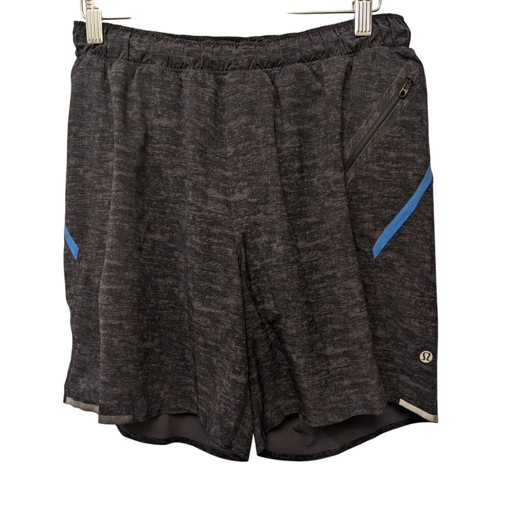 Lululemon Men's Surge Shorts 7" Gray‎ Blue Pockets Techwear Performance Exercise